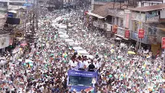 రాహూల్ ర్యాలీలో కనిపించని కాంగ్రెస్ జెండాలు.. కారణం ఏంటి?