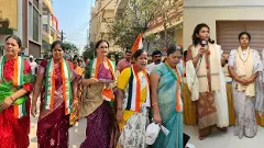 చేవెళ్లలో భర్తల కోసం భార్యల ప్రచారం