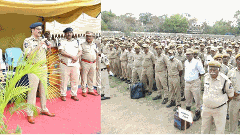 తెలంగాణలో పోలింగ్ బందోబస్తుకు భారీ పోలీసు బలగాలు