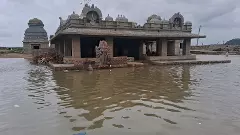 భక్తుల వీడ్కోలు మధ్య ఈ ఆలయం కృష్ణా జలాల్లో మునిగిపోయింది...