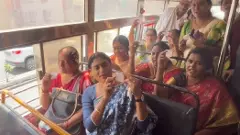 ఆర్టీసీ బస్సెక్కి చంద్రన్నకు వినూత్న నిరసన తెలిపిన వైఎస్ షర్మిల