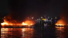 Hussain Sagar Boat Fire | హుస్సేన్ సాగర్  బోట్లలో భారీ అగ్ని ప్రమాదం
