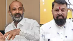 రెబల్ ఎంఎల్ఏ రాజాసింగ్ తో బండి భేటీ