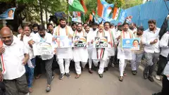 ఈడీ ఆఫీసు ముందు కాంగ్రెస్ ధర్నా