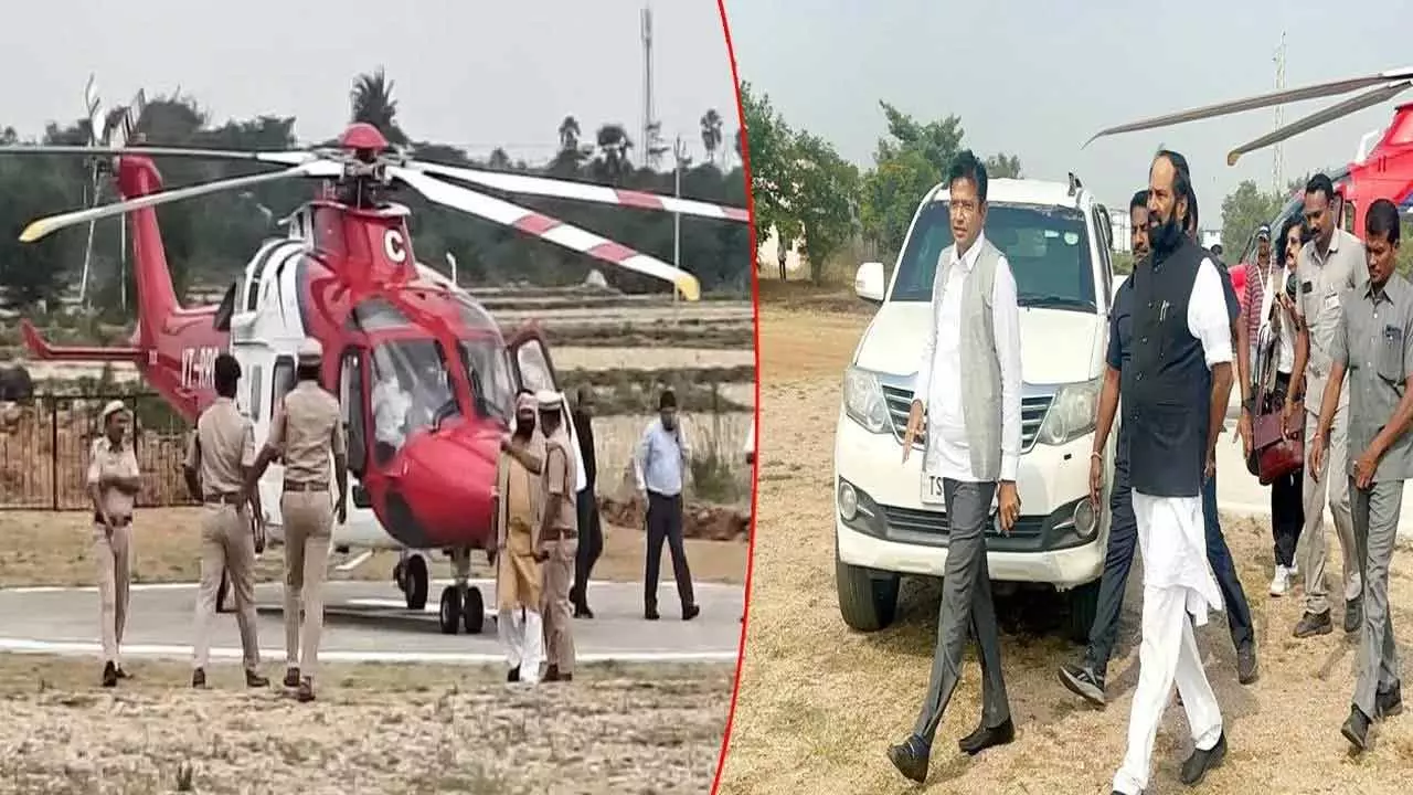 మంత్రి ఉత్తమ్కు తృటితో తప్పిన ప్రమాదం.. మంత్రి ఉత్తమ్కు తృటితో తప్పిన ప్రమాదం..