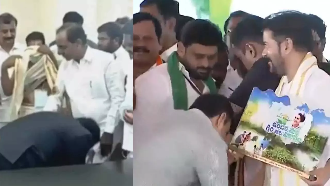 ఐఎఎస్ కాళ్లు మొక్కడంతో రేవంత్ ఇబ్బంది పడ్డాడా? ఐఎఎస్ కాళ్లు మొక్కడంతో రేవంత్ ఇబ్బంది పడ్డాడా?