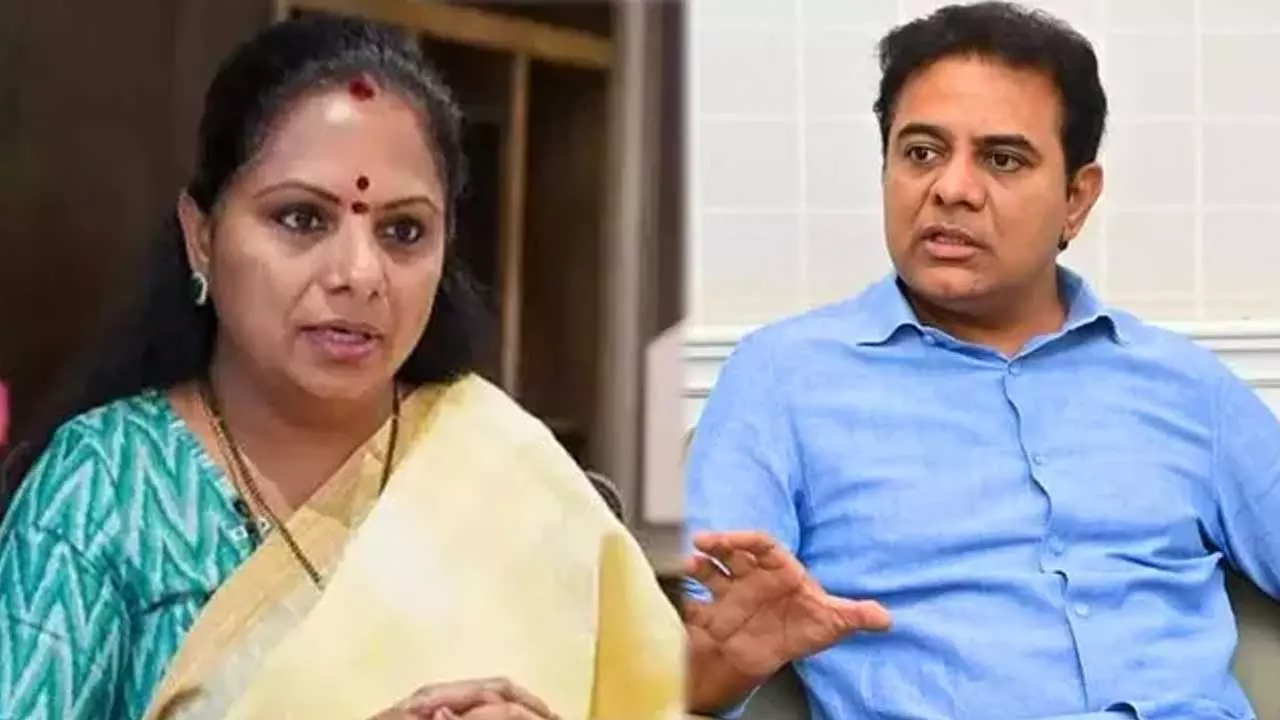 కేటీఆర్, కవిత.. ముఖముఖాలు చూసుకోవట్లే..! కేటీఆర్, కవిత.. ముఖముఖాలు చూసుకోవట్లే..!