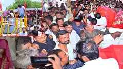 ఎర్రజెండాల రెపరెపలతో ఎరుపెక్కిన వెలిశాల