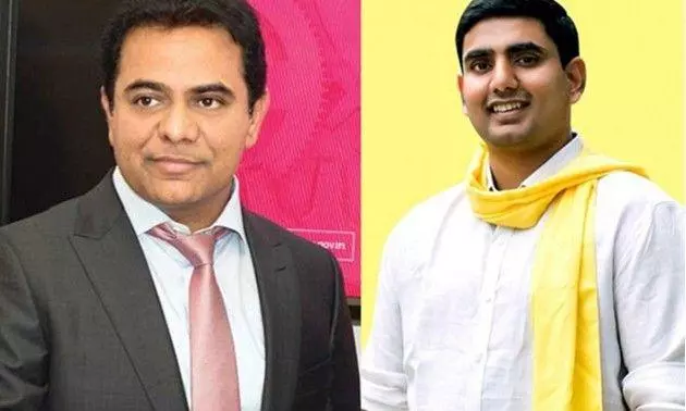 కేటీఆర్, లోకేష్ రహస్య భేటీ  ?