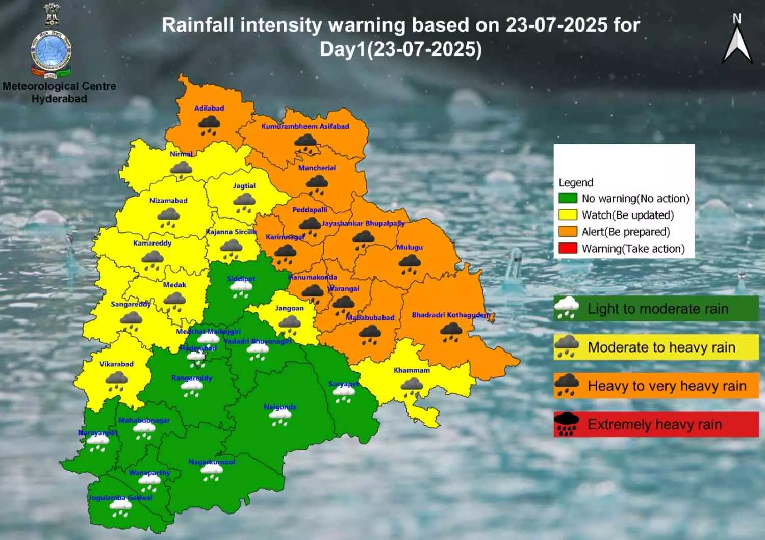 తెలంగాణలో 2 రోజుల పాటు వర్షాలు తెలంగాణలో 2 రోజుల పాటు వర్షాలు