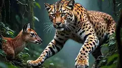 అలిపిరి వద్ద పంజా విసురుతున్న చిరుతలు