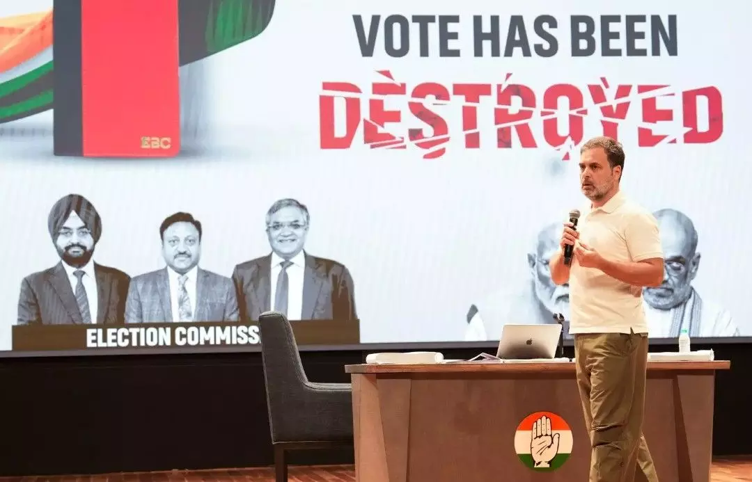 ఈసీ, బీజేపీ ఓట్లు చోరీ చేస్తున్నాయి: రాహుల్ గాంధీ