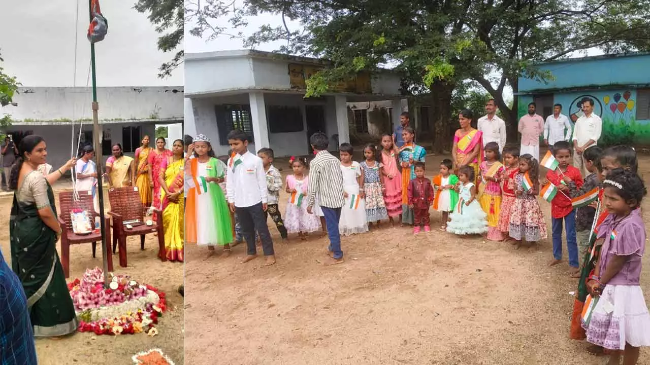 Independence Day | 20 ఏళ్ళ తర్వాత జెండా పండగ జరుపుకున్న మంచరామి స్కూల్