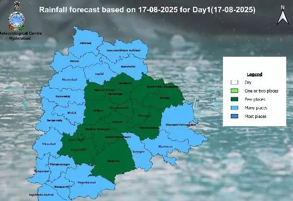 తెలంగాణలో అయిదు రోజుల పాటు వర్షాలు, ఐఎండీ హెచ్చరికల జారీ తెలంగాణలో అయిదు రోజుల పాటు వర్షాలు, ఐఎండీ హెచ్చరికల జారీ
