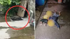 ఇద్దరు పిల్లలతో సంపులో దూకిన తల్లి