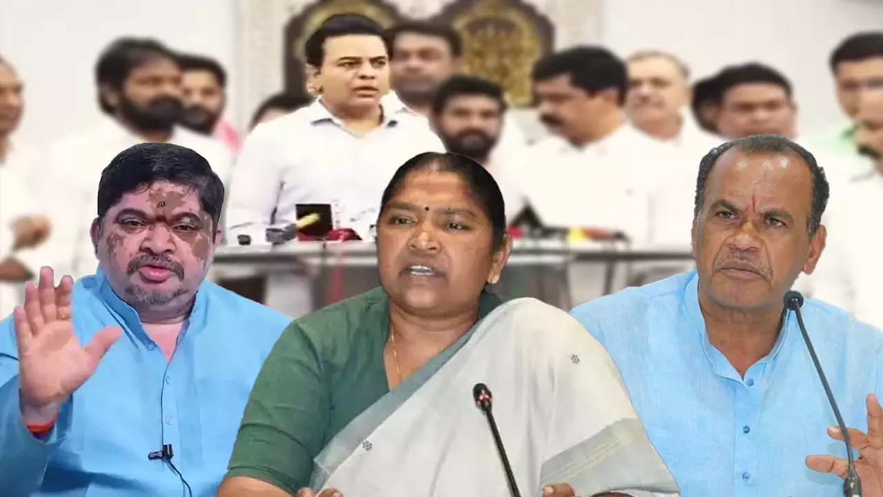 కేటీఆర్‌పై ముగ్గురు మంత్రుల ముప్పేట దాడి..
