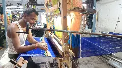 వెండితో పట్టుపీతాంబరం చీర, సిరిసిల్ల చేనేత కార్మికుడి ఘనత