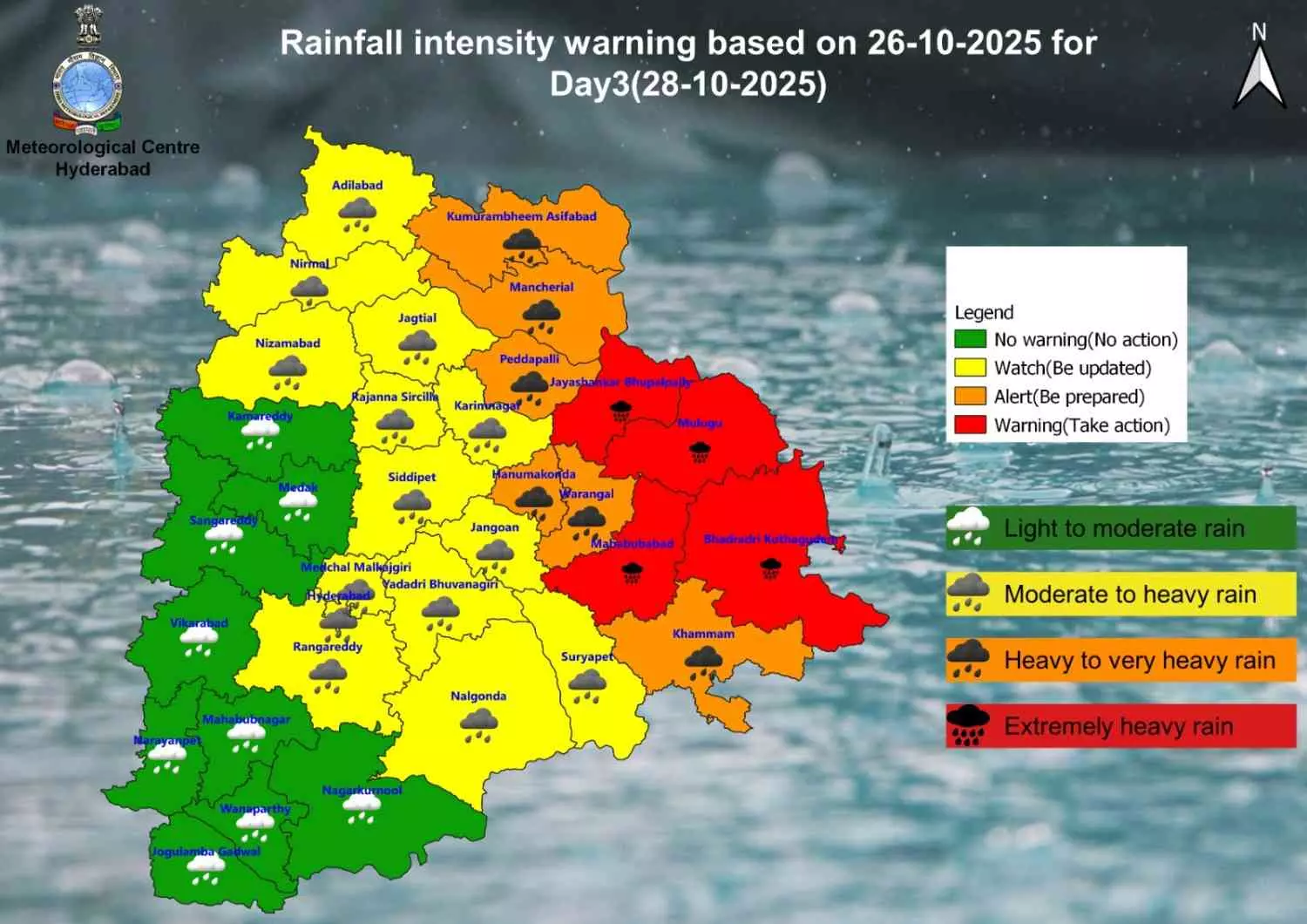 మొంథా తుపాన్ : తెలంగాణలో నేడు భారీ వర్షాలు మొంథా తుపాన్ : తెలంగాణలో నేడు భారీ వర్షాలు