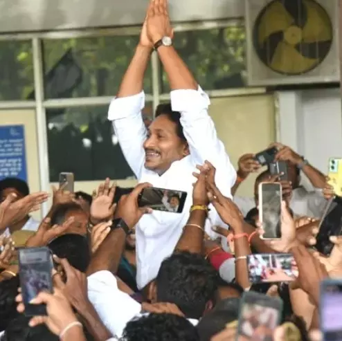 YS Jagan at Begumpet AIRPORT YS Jagan at Begumpet AIRPORT