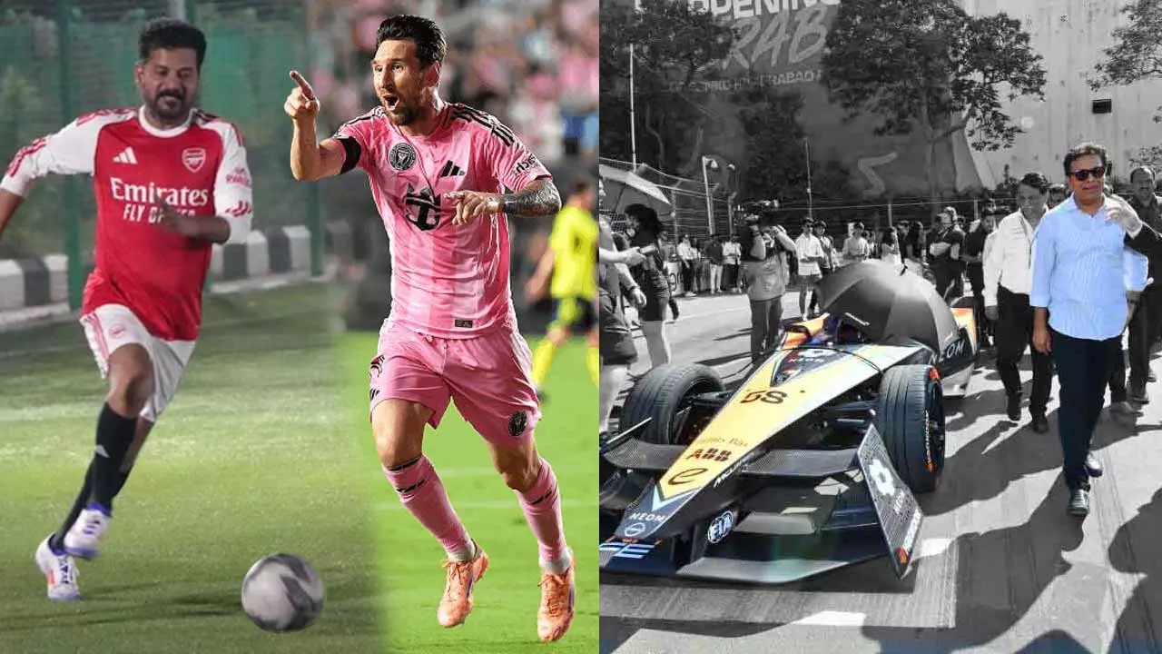 కేటీఆర్ కార్ రేసు వర్సెస్ రేవంత్, మెస్సీ: హైదరాబాద్ ఇమేజిపై చర్చ