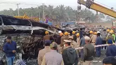 కర్నాటక బస్సు ప్రమాదం, 17 మంది మృతి