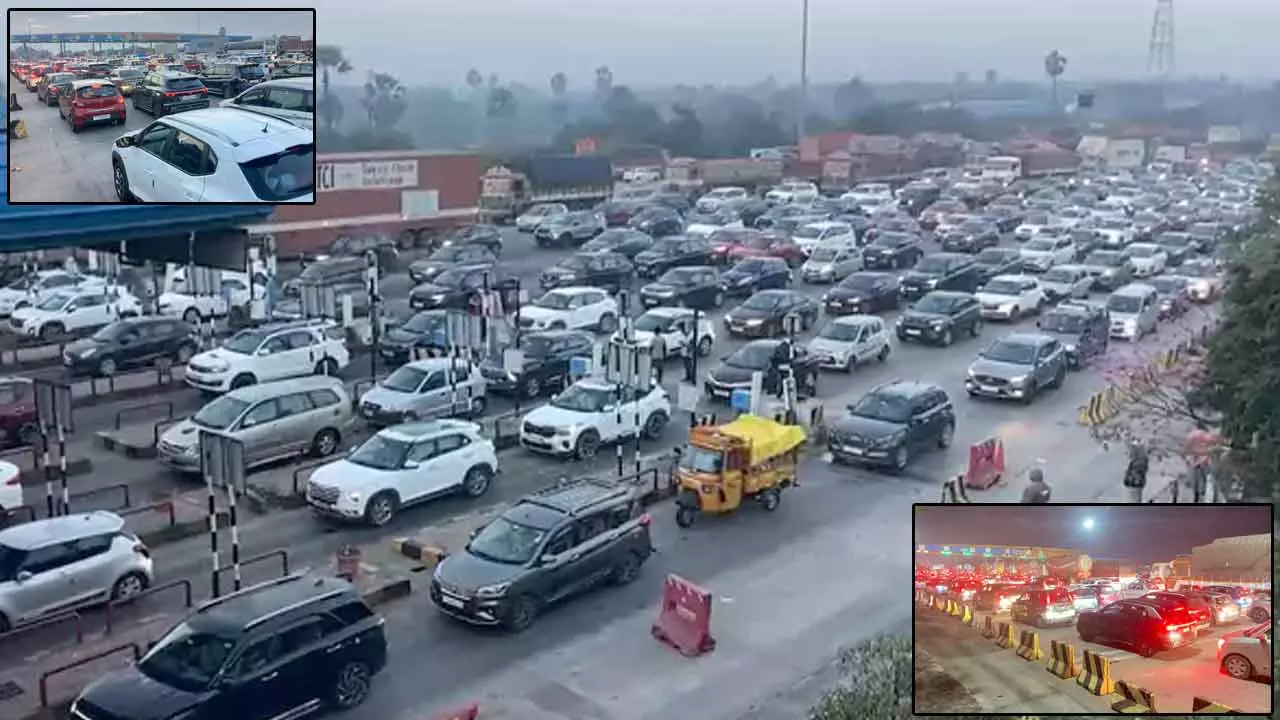 Traffic Jam on Hyderabad and Vijayawada Highway