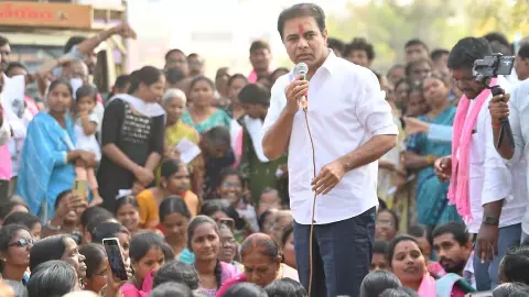 KTR in Telangana Municipal Elections