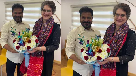 ప్రియాంక గాంధీతో సీఎం రేవంత్ భేటీ.. మున్సిపల్ విజయంపై చర్చ! ప్రియాంక గాంధీతో సీఎం రేవంత్ భేటీ.. మున్సిపల్ విజయంపై చర్చ!