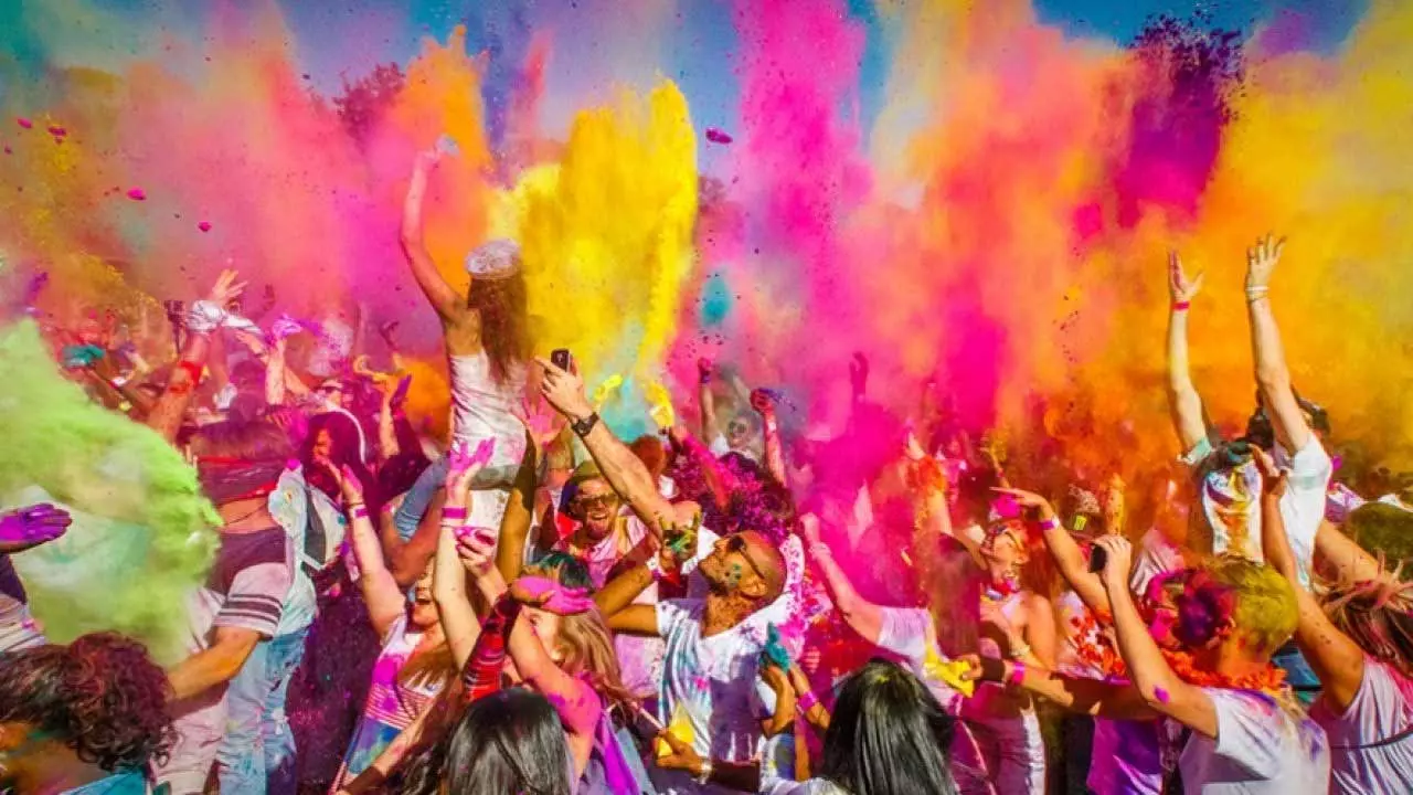 Holi celebration in Telangana
