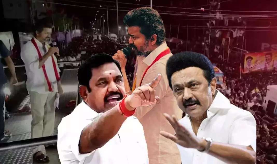 తమిళనాడు ఎన్నికలు 2026: ప్రచారంలో కీలకంగా మారే అంశాలు ఏంటంటే? తమిళనాడు ఎన్నికలు 2026: ప్రచారంలో కీలకంగా మారే అంశాలు ఏంటంటే?