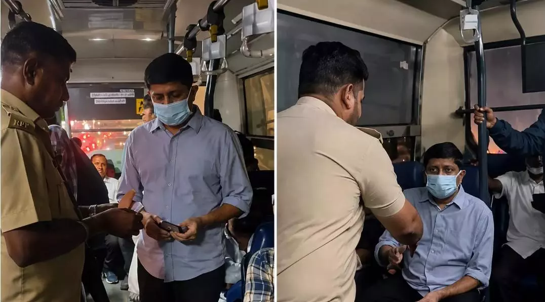 ‘‘బస్సు ఎక్కింది మంత్రి అని తెలియక దిగిపొమ్మన్నాడు’’ ‘‘బస్సు ఎక్కింది మంత్రి అని తెలియక దిగిపొమ్మన్నాడు’’