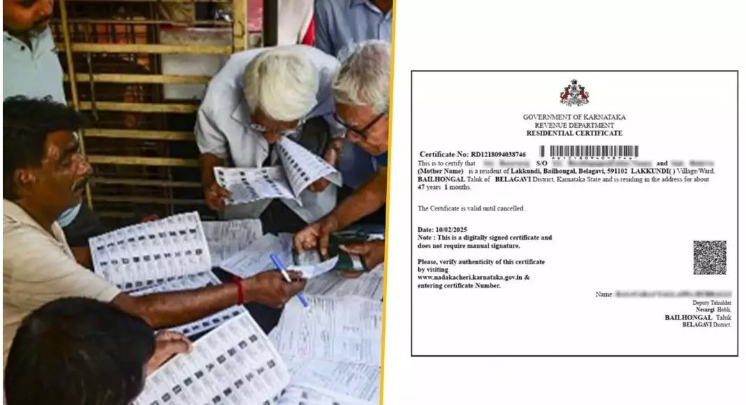 కర్ణాటకలో నివాస ధృవీకరణ పత్రం వివాదంగా మారిందా? కర్ణాటకలో నివాస ధృవీకరణ పత్రం వివాదంగా మారిందా?